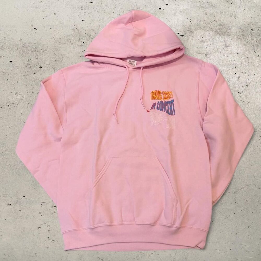 Travis Scott 2016 Anti-Tour Pink Hoodie Size Small